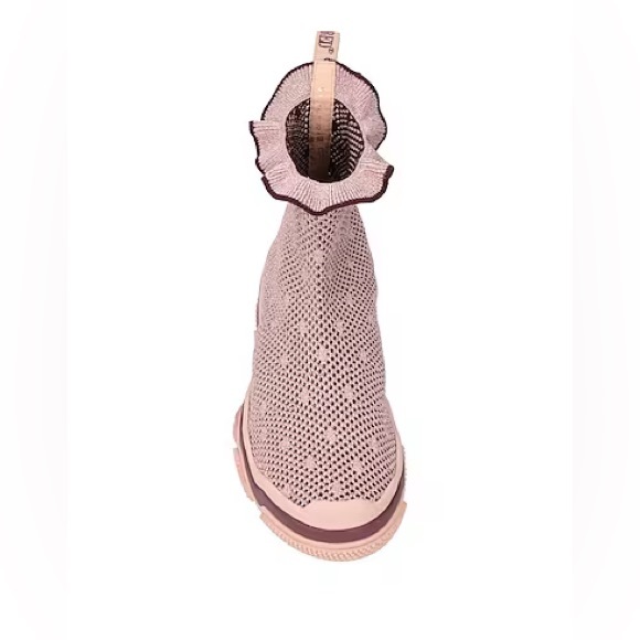 RED Valentino Round Toe High-Top Sneakers - Picture 4 of 9